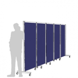 Separè autostabile ALA ROLLER "TXT" - cm 516x190h (5 elementi)