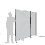 Separè a parete MACRO SLIDE LT "alveolare" - cm 270x200h (2 elementi) - Separè a parete MACRO SLIDE LT 