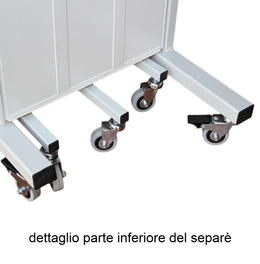 Vista parte inferiore del separè SPARTA