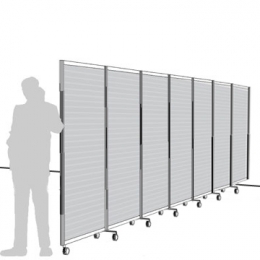 Separè a parete ALA ROTOFOOT LIGHT "alveolare" - cm 705x190h (7 elementi)