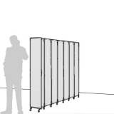 Separè a parete CLIPPER ROLLER LIGHT 30 PLUS - cm 219x180h (7+1 elementi)  - Separè a parete CLIPPER ROLLER LIGHT 30 PLUS - cm 219x180h (7+1 elementi) 