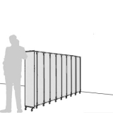 Separè a parete CLIPPER ROLLER LIGHT 30 PLUS - cm 279x140h (9+1 elementi)  - Separè a parete CLIPPER ROLLER LIGHT 30 PLUS - cm 279x140h (9+1 elementi) 