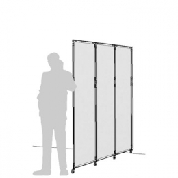 Separè a parete CLIPPER ROLLER LIGHT "laminato" - cm 199x201h (3 elementi)