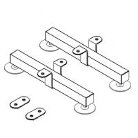 Pannello divisorio ALA "vetroplastico"  dotato di coppia piedi AAP02 - cm 65x180h