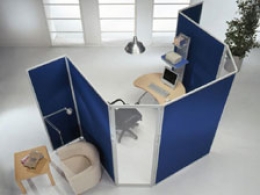 Pannello divisorio CLIPPER "feltro" - cm 65x130h