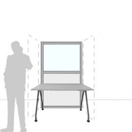 Pannello divisorio MACRO.OFX "finestrato laminato" - cm 100x180h