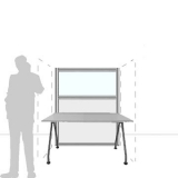 Pannello divisorio MACRO.OFX "finestrato laminato" - cm 120x160h - Pannello divisorio MACRO.OFX 