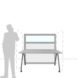 Pannello divisorio MACRO.OFX "finestrato laminato" - cm 140x140h