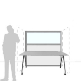 Pannello divisorio MACRO.OFX "finestrato laminato" - cm 160x160h - Pannello divisorio MACRO.OFX 