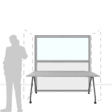 Pannello divisorio MACRO.OFX "finestrato laminato" - cm 180x180h - Pannello divisorio MACRO.OFX 