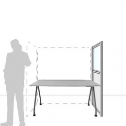 Pannello divisorio MACRO.OFX "finestrato laminato" - cm 80x160h