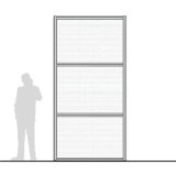 Pannello divisorio MACRO "alveolare" con doppia traversa - cm 150x300h  - Pannello divisorio MACRO 