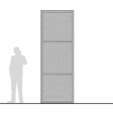 Pannello divisorio MACRO "feltro" con doppia traversa - cm 100x300h  - Pannello divisorio MACRO 