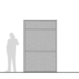 Pannello divisorio MACRO "feltro" con doppia traversa - cm 150x250h  - Pannello divisorio MACRO 