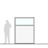 Pannello divisorio MACRO "finestrato alveolare" - cm 150x200h  - Pannello divisorio MACRO 