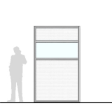 Pannello divisorio MACRO "finestrato alveolare" - cm 150x250h  - Pannello divisorio MACRO 