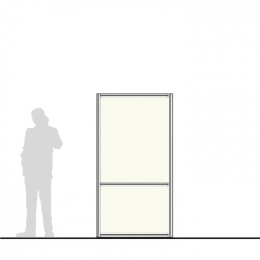 Pannello divisorio MACRO "laminato" con traversa aggiuntiva - cm 100x200h 