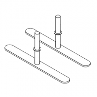 Pannello divisorio TXT autostabile con 2 basi dritte - cm 160x140h