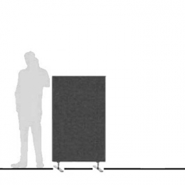 Pannello divisorio TXT autostabile con 2 basi dritte - cm 80x140h