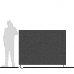 Pannello divisorio TXT di prosecuzione con 1 base dritta - cm 180x140h