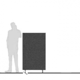 Pannello divisorio TXT di prosecuzione con 1 base dritta - cm 80x140h