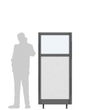 Pannello divisorio XILOX "finestrato laminato" - cm 80x180h  - Pannello divisorio XILOX 