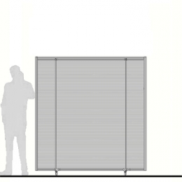 Schermo mobile su ruote MACRO VELA "alveolare" - cm 200x200h 