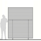 Schermo mobile su ruote MACRO VELA "alveolare" - cm 200x250h  - Schermo mobile su ruote MACRO VELA 